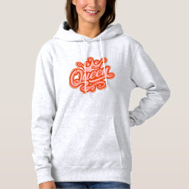 Koningin met kroon, Typografie Design Hoodie