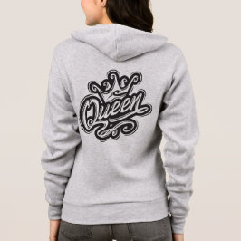 Koningin met kroon, Typografie Design Hoodie