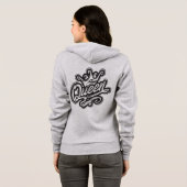 Koningin met kroon, Typografie Design Hoodie (Achterkant volledig)
