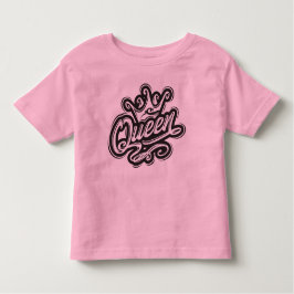 Koningin met kroon, Typografie Design Kinder Shirts