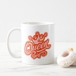 Koningin met kroon, Typografie Design Koffiemok