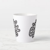 Koningin met kroon, Typografie Design Latte Mok (Voorkant)