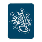 Koningin met kroon, Typografie Design Magneet (Verticaal)