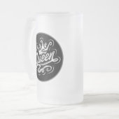 Koningin met kroon, Typografie Design Matglas Bierpul (Voorkant links)