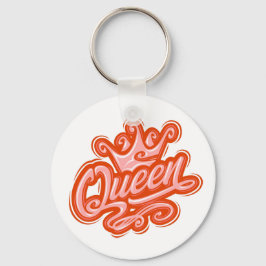 Koningin met kroon, Typografie Design Sleutelhanger