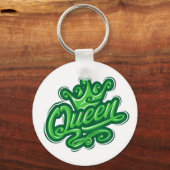 Koningin met kroon, Typografie Design Sleutelhanger (Voorkant)