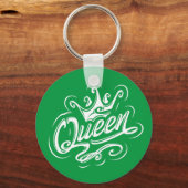 Koningin met kroon, Typografie Design Sleutelhanger (Voorkant)