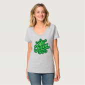 Koningin met kroon, Typografie Design T-shirt (Voorkant volledig)