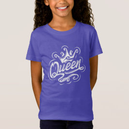 Koningin met kroon, Typografie Design T-shirt