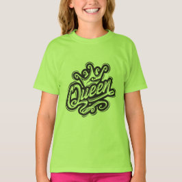 Koningin met kroon, Typografie Design T-shirt