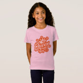 Koningin met kroon, Typografie Design T-shirt (Voorkant volledig)