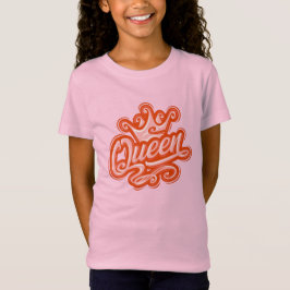 Koningin met kroon, Typografie Design T-shirt