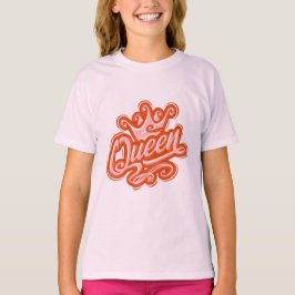 Koningin met kroon, Typografie Design T-shirt