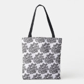 Koningin met kroon, Typografie Design Tote Bag (Achterkant)