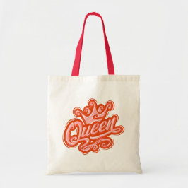 Koningin met kroon, Typografie Design Tote Bag