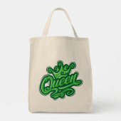 Koningin met kroon, Typografie Design Tote Bag (Achterkant)