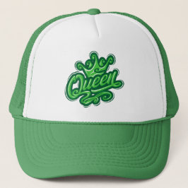 Koningin met kroon, Typografie Design Trucker Pet