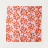 Koningin met kroon, Typografie Design Wandkleed (Voorkant (horizontaal))