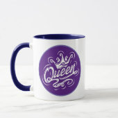 Koningin Met Kroon, Typografie Ontwerp Mok (Links)