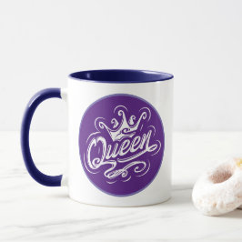 Koningin Met Kroon, Typografie Ontwerp Mok