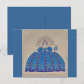 Koningin Mode Bord ~ Briefkaart Franse Vintage (Voorkant / Achterkant)