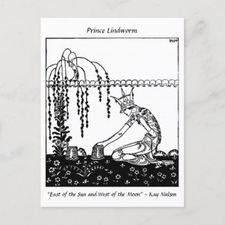 Koningin Moeder Dilemma in de tuin Art Nouveau Briefkaart