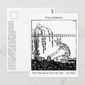 Koningin Moeder Dilemma in de tuin Art Nouveau Briefkaart (Voorkant / Achterkant)