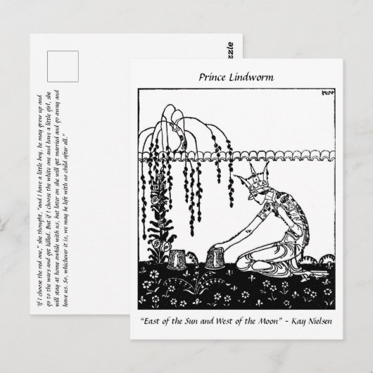 Koningin Moeder Dilemma in de tuin Art Nouveau Briefkaart (Voorkant / Achterkant)