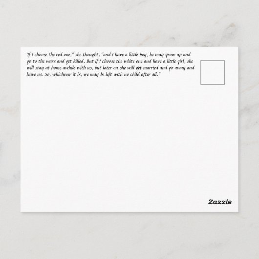 Koningin Moeder Dilemma in de tuin Art Nouveau Briefkaart (Achterkant)