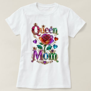 Koningin Moeder Koninklijk Gouden Juweel Kroon Moe T-shirt