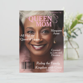 Koningin Moeder Magazine Cover Feestdagenkaart