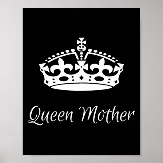 Koningin-moeder moederdag moeder oma poster (Voorkant)