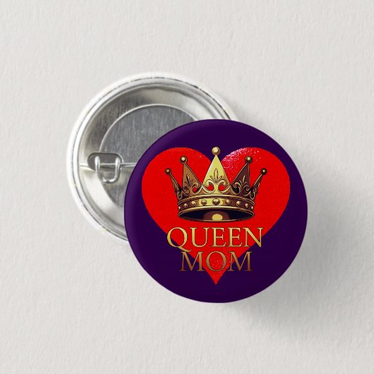 KONINGIN MOEDER RONDE BUTTON 3,2 CM (Voorkant /achterkant)