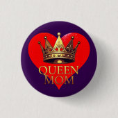 KONINGIN MOEDER RONDE BUTTON 3,2 CM (Voorkant)