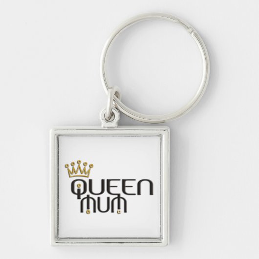 Koningin Mum / goudkroon Sleutelhanger (Voorkant)