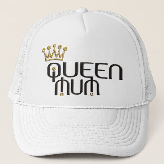Koningin Mum / goudkroon Trucker Pet (Voorkant)