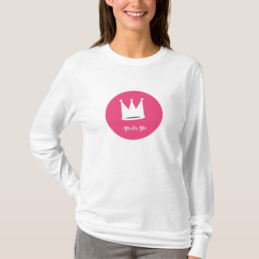 koningin mum roze t-shirt (Voorkant)