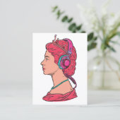 Koningin Muziek Briefkaart (Staand voorkant)