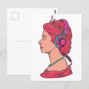 Koningin Muziek Briefkaart