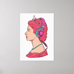 Koningin Muziek Canvas Afdruk