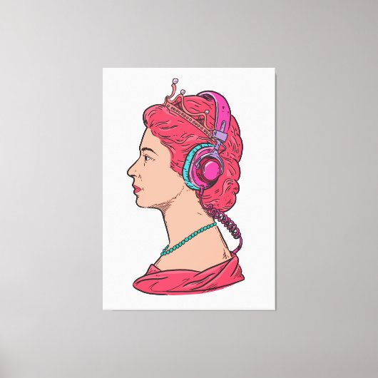 Koningin Muziek Canvas Afdruk (Voorkant)