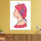 Koningin Muziek Canvas Afdruk (Insitu (Woonkamer))