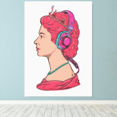 Koningin Muziek Canvas Afdruk (Insitu (Houten vloer))
