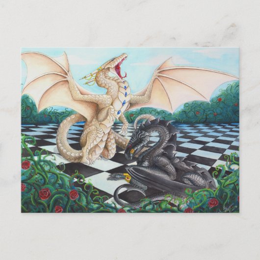 Koningin Neemt King-postkaart Briefkaart (Voorkant)