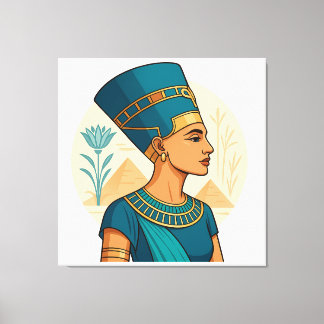 Koningin Nefertiti - Elegant Egyptisch symbool Canvas Afdruk