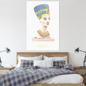 Koningin Nefertiti en Cartouche rechthoekig Poster Canvas Afdruk (Insitu (Slaapkamer))