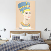 Koningin Nefertiti en Cartouche rechthoekig Poster Canvas Afdruk (Insitu (Slaapkamer))
