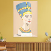 Koningin Nefertiti en Cartouche rechthoekig Poster Canvas Afdruk (Insitu (Woonkamer))