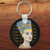 Koningin Nefertiti met Cartouche Sleutelhanger (Voorkant)