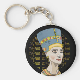 Koningin Nefertiti met Cartouche Sleutelhanger